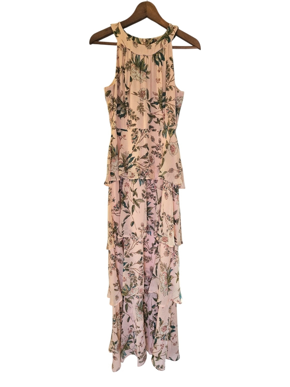 Tommy Hilfiger Blush Floral Tiered Maxi Dress